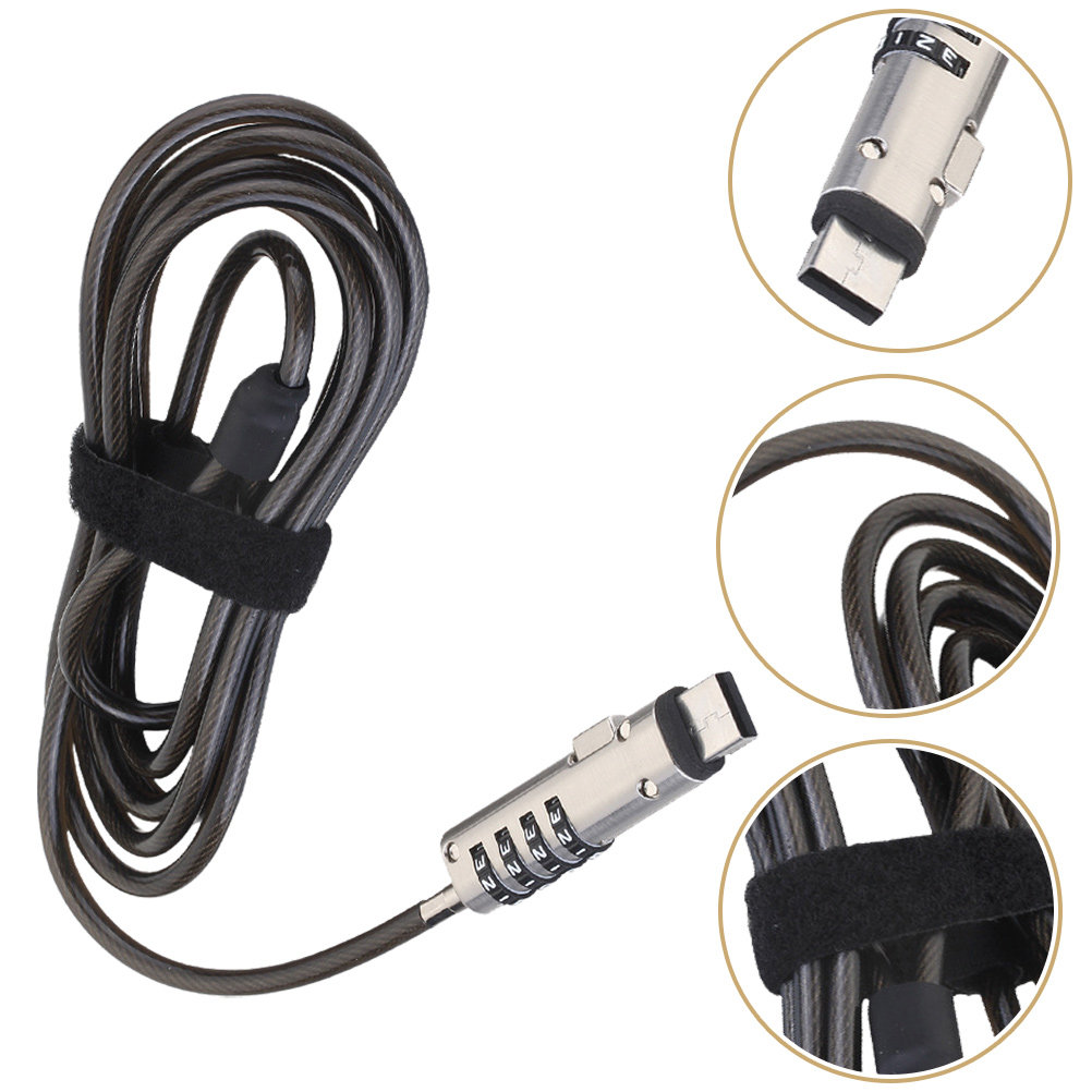 Laptop Lock Cable - 노트북 숫자 비밀번호 합금 잠금장치 휴대용