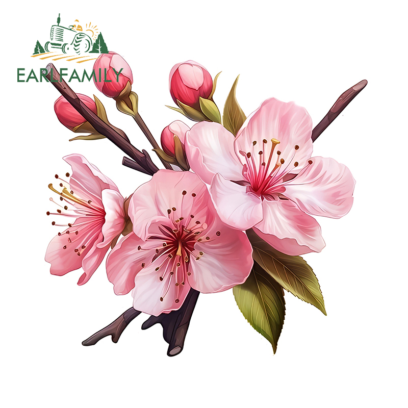 Laptop Accessories Pink - EARLFAMILY 핑크 사쿠라 Artstic 자동차 스티커