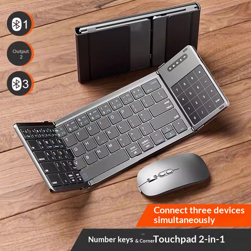 Laptop Extra Accessories - Mengzu Tri Fold 무선 블루투스 키보드(숫자