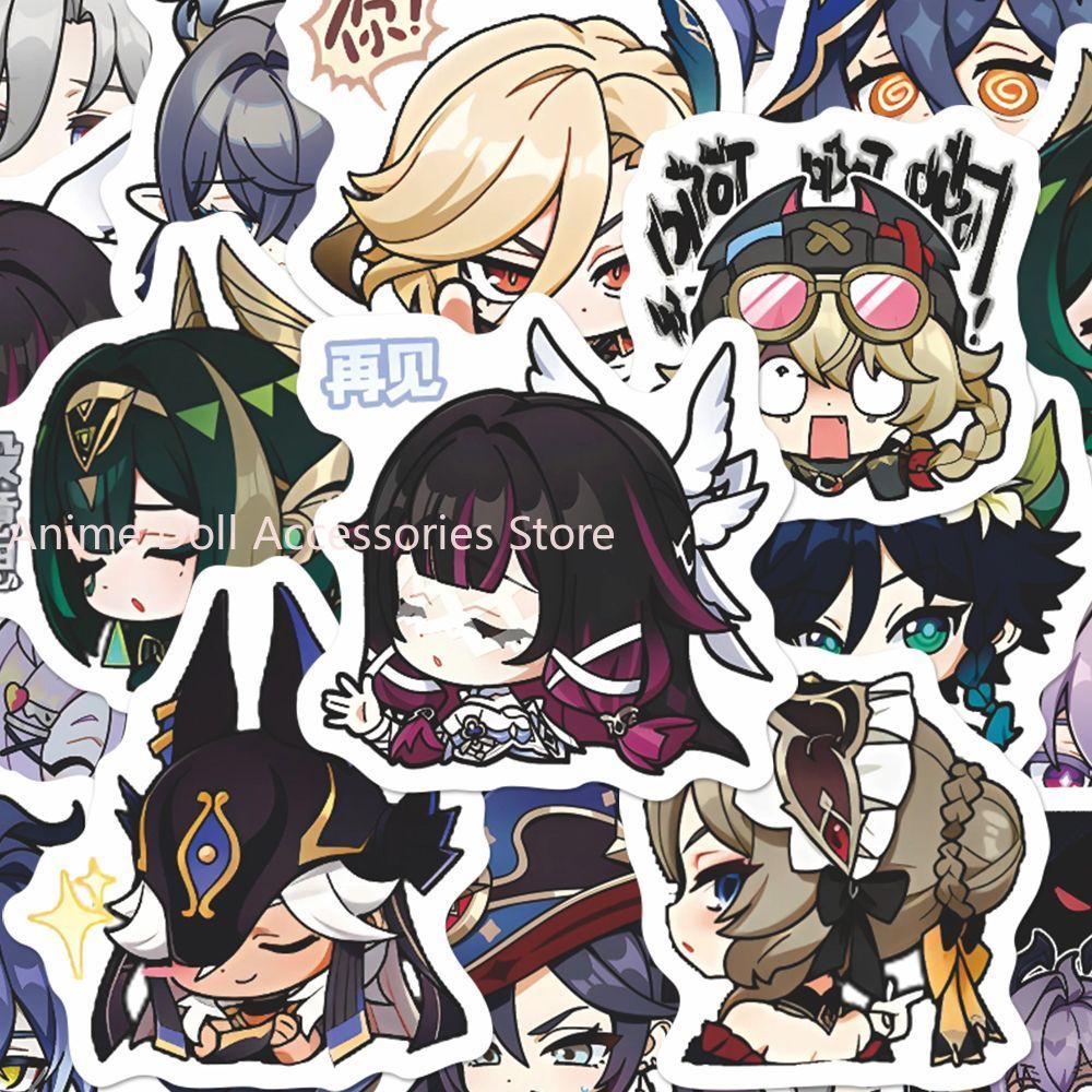 Laptop Accessories All - 64PCS Genshin Impact Moon Maiden 애니메이션