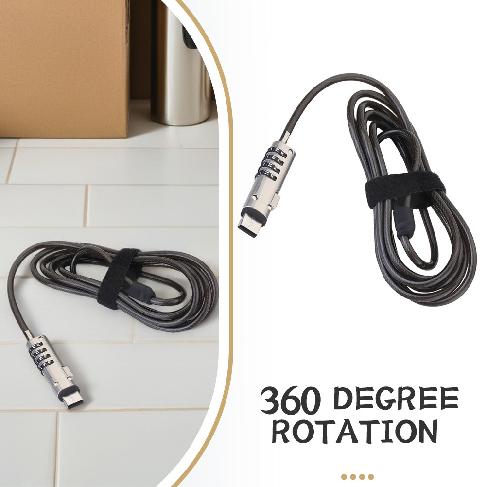 노트북 비밀번호 잠금장치 4자리 조합 케이블 잠금장치, - Laptop Lock Cable 리뷰 및 가격