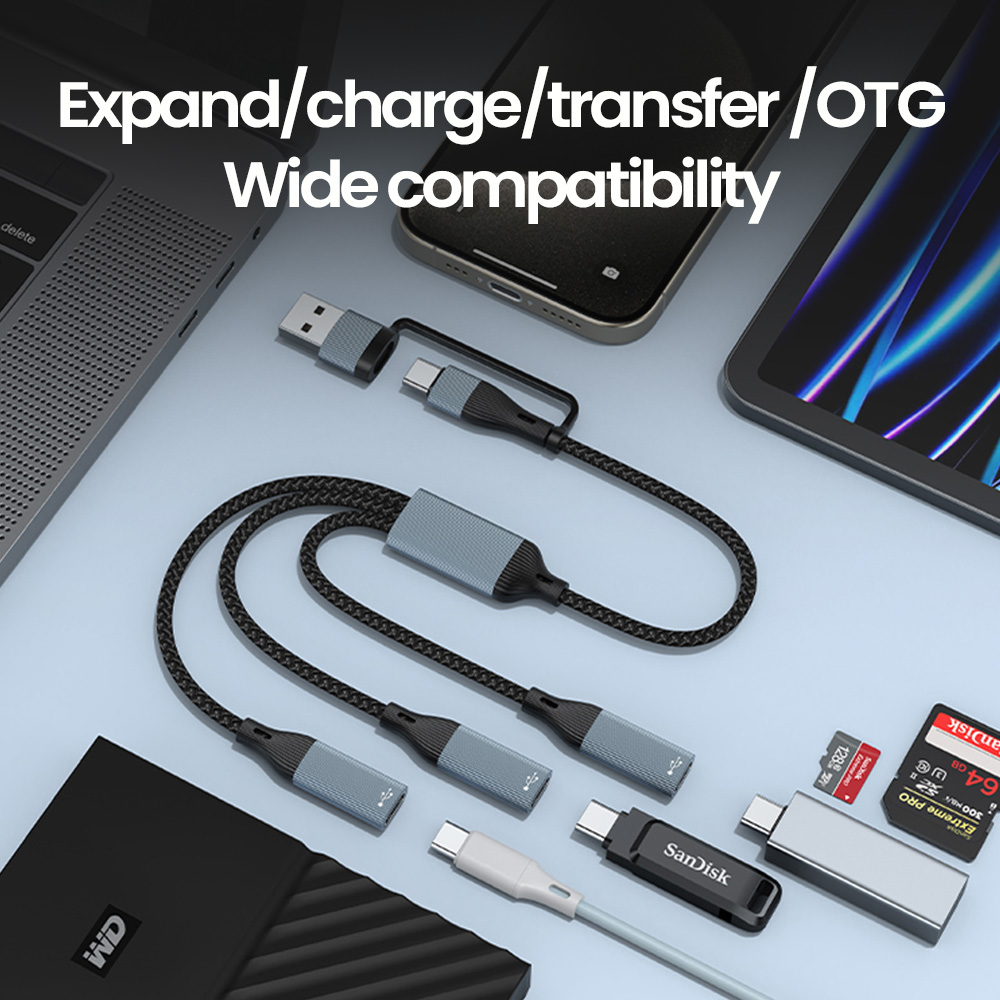 3 in 1 유형 C 허브 USB 허브 USB C/US - Laptop Lock Cable 리뷰 및 가격