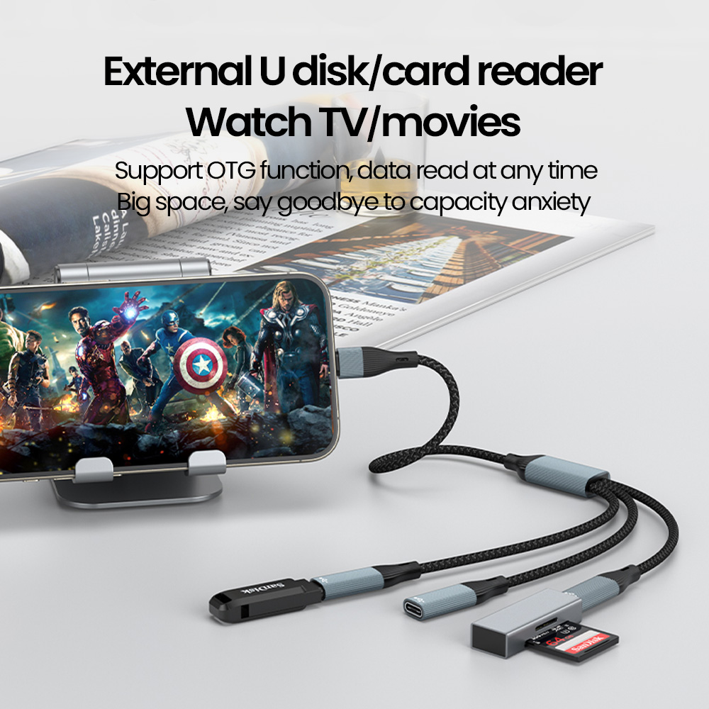 3 in 1 유형 C 허브 USB 허브 USB C/US - Laptop Lock Cable 리뷰 및 가격