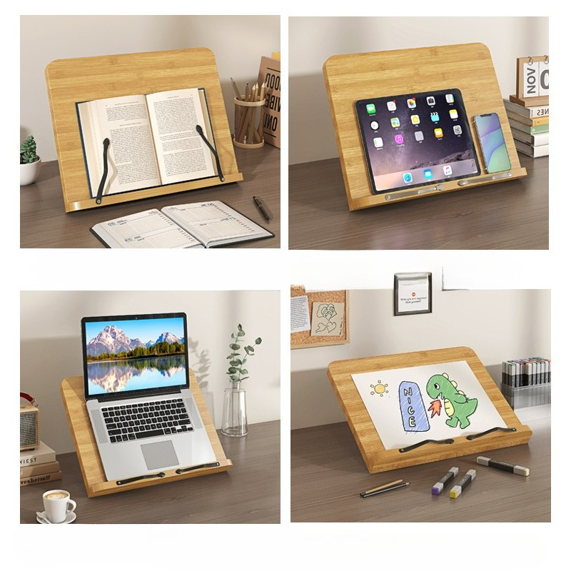나무 독서대, 다기능 노트북 거치대, 8단계 높이 조절 - Laptop Extra Accessories 리뷰 및 가격