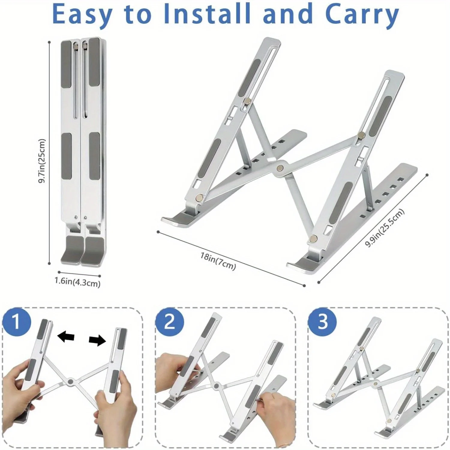 접이식 알루미늄 노트북 받침대, 인체공학적 냉각 노트북 - Laptop Stand Riser 리뷰 및 가격