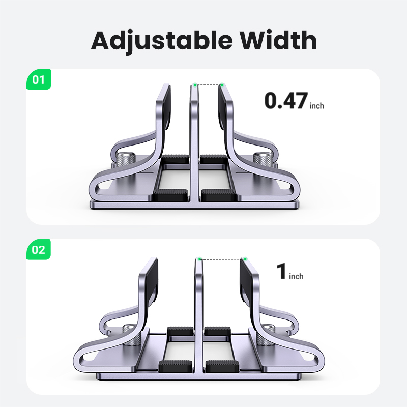 UGREEN-수직 노트북 스탠드 홀더, 접이식 알루미늄 - Laptop Stand Riser 리뷰 및 가격