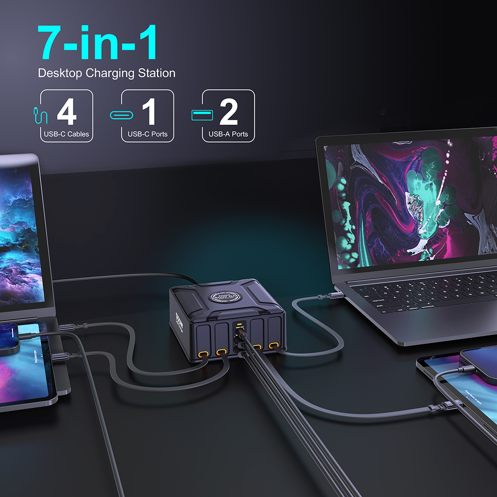 550W 7-in-1 충전 스테이션 (100W 접이식  - Laptop Lock Cable 리뷰 및 가격
