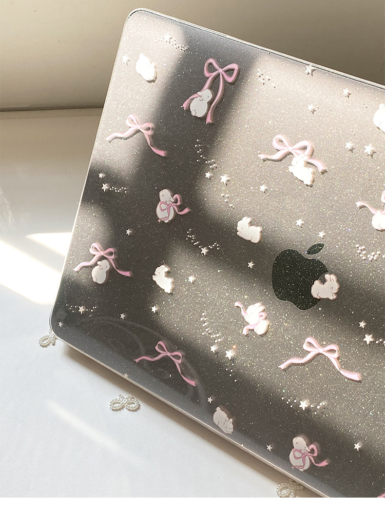 귀여운 핑크 리본 글리터 노트북 케이스 맥북 네오 13 - Laptop Accessories Pink 리뷰 및 가격