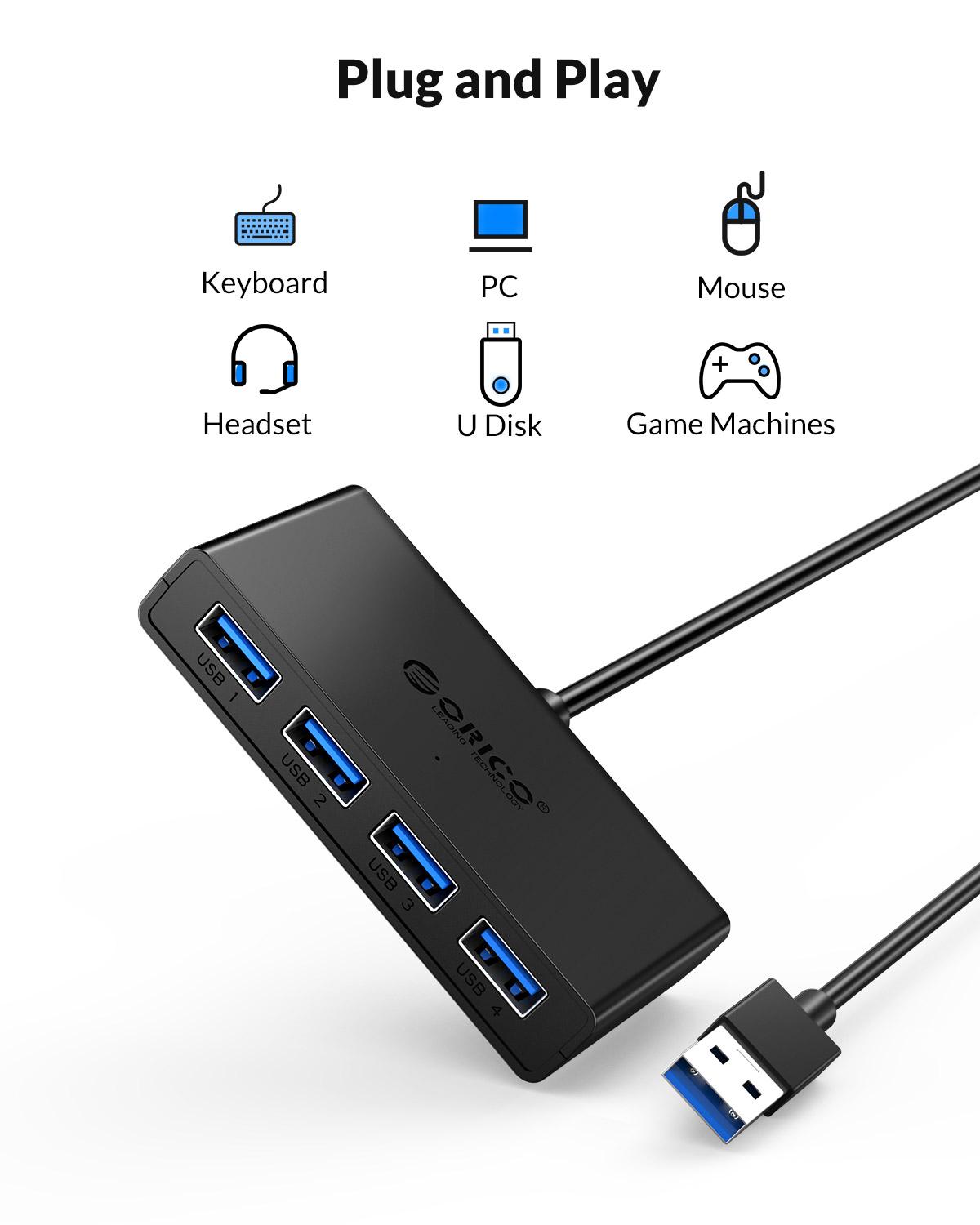 ORICO 허브 USB 4 포트 멀티 USB 3.0 허 - Laptop Accessories For Programmers 리뷰 및 가격
