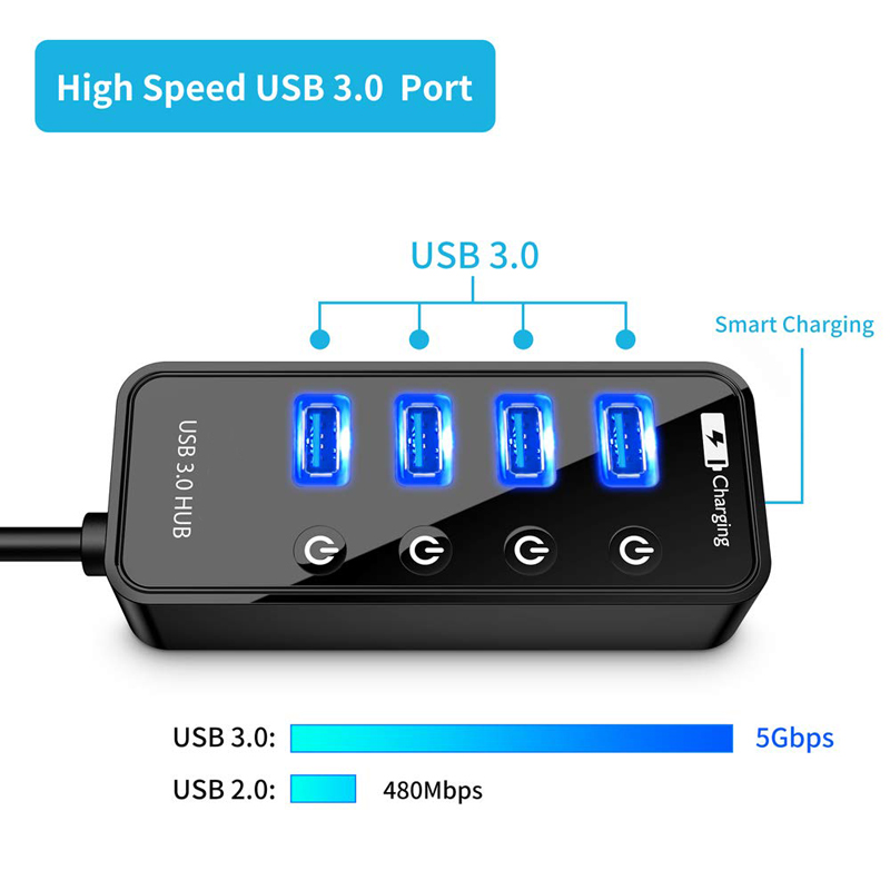 USB 허브 3.0 4 7 포트 스마트 폰 충전기 멀티 - Laptop Accessories For Programmers 리뷰 및 가격