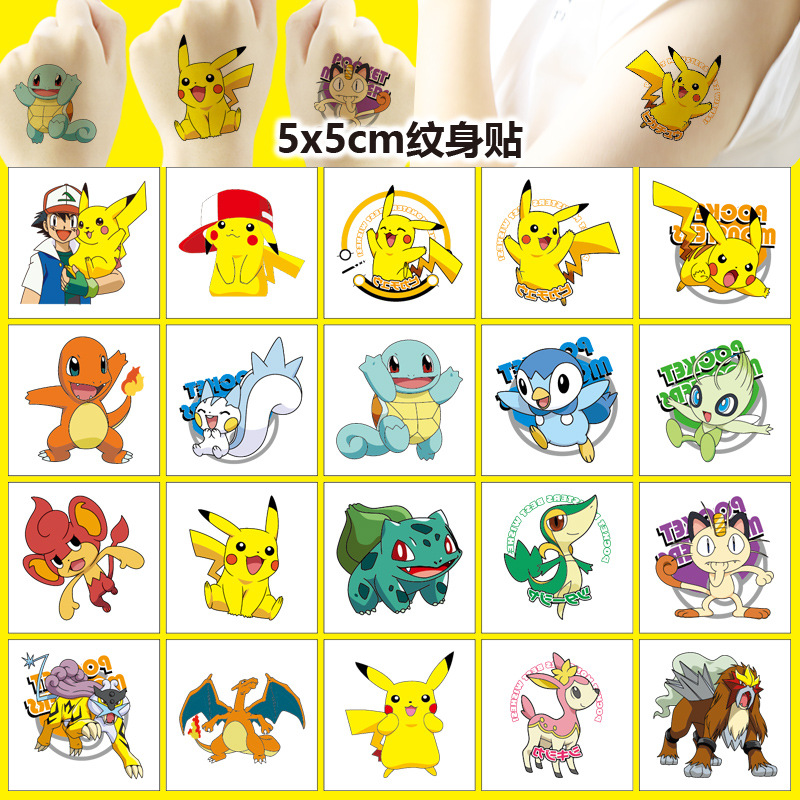 5*5cm 20pcs 포켓몬 피카추 문신 스티커 어린이 - Laptop Accessories All 리뷰 및 가격