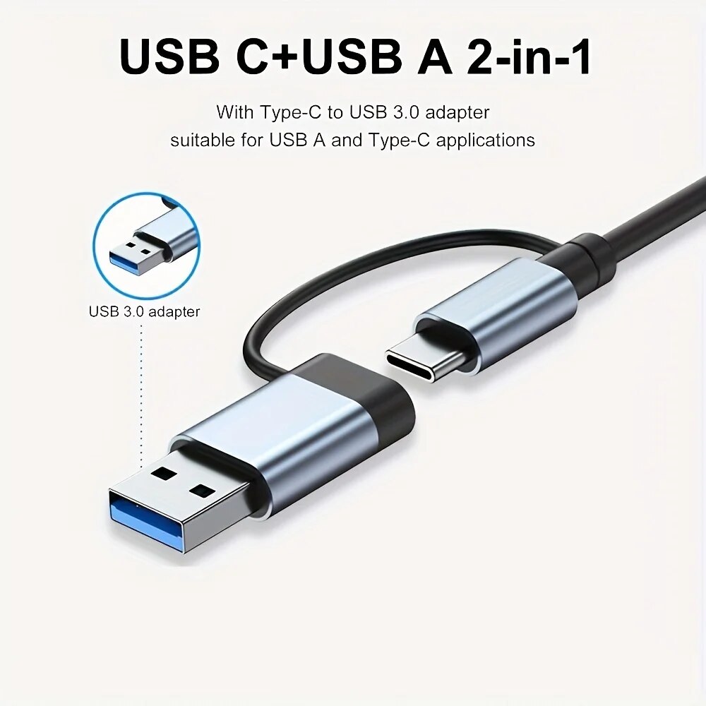 2 in 1 USB3.0 허브 7포트 타입 C 확장 스 - Laptop Accessories For Programmers 리뷰 및 가격