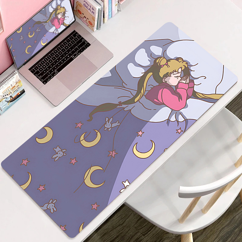 핑크 세일러문 마우스 패드, 대형 미끄럼 방지 키보드, - Laptop Accessories Pink 리뷰 및 가격