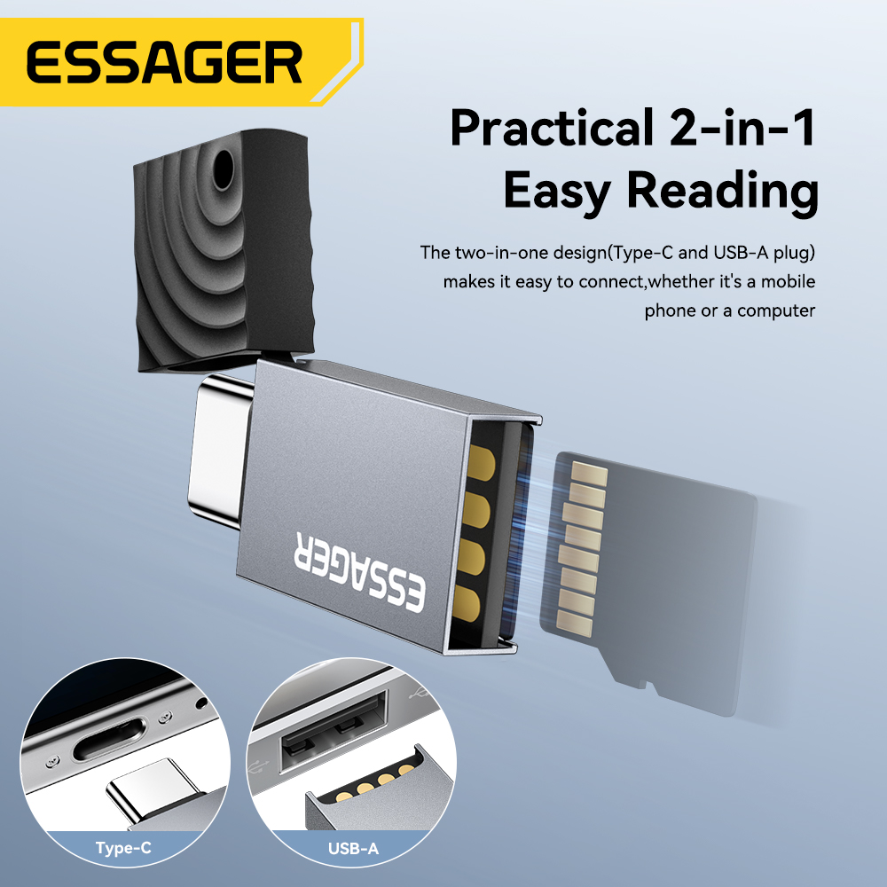 Essager 2 in 1 TF SD 카드 리더기 US - Laptop Accessories For Programmers 리뷰 및 가격