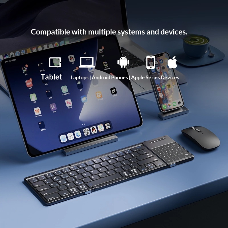 Mengzu Tri Fold 무선 블루투스 키보드(숫자 - Laptop Extra Accessories 리뷰 및 가격