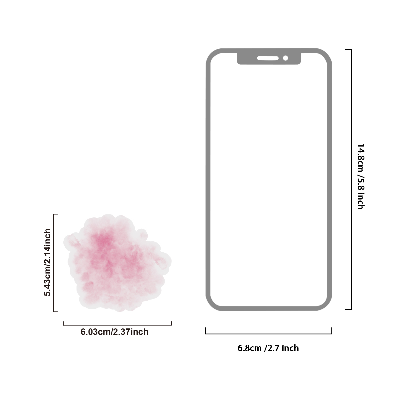 에토리 라이프 하트비트 핑크 수채화 디저트 보더 스티커 - Laptop Accessories Pink 리뷰 및 가격