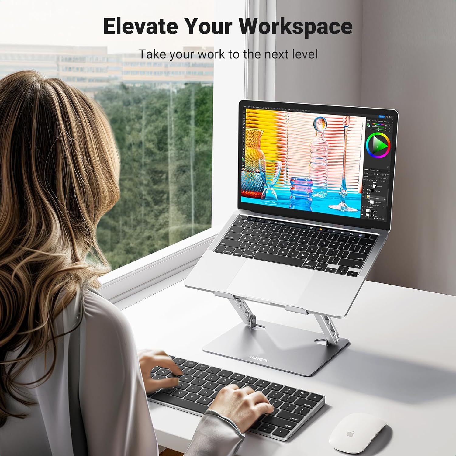 UGREEN 노트북 스탠드, 열 통풍 기능이 있는 조절 - Laptop Stand Riser 리뷰 및 가격