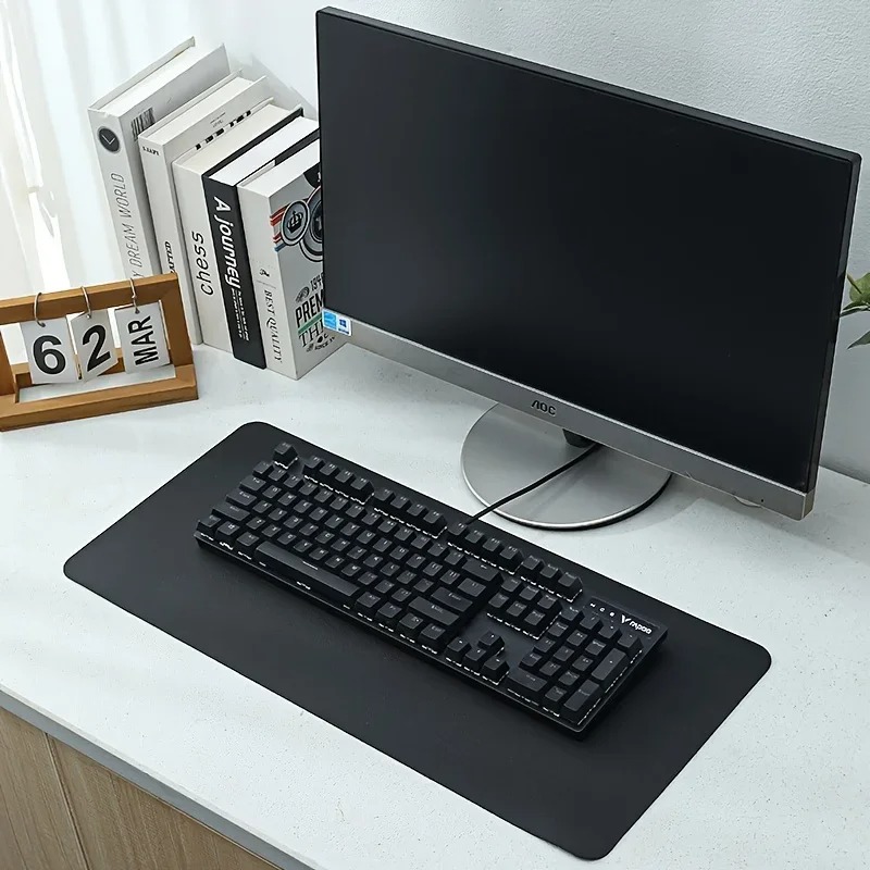 핑크 단색 가죽 책상 패드 마우스 보호대 대형 소형 마 - Laptop Accessories Pink 리뷰 및 가격